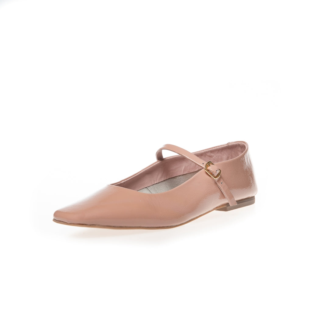 COPENHAGEN SHOES ALL FOR LOVE-PATENT Ballerinas 1738 NUDE