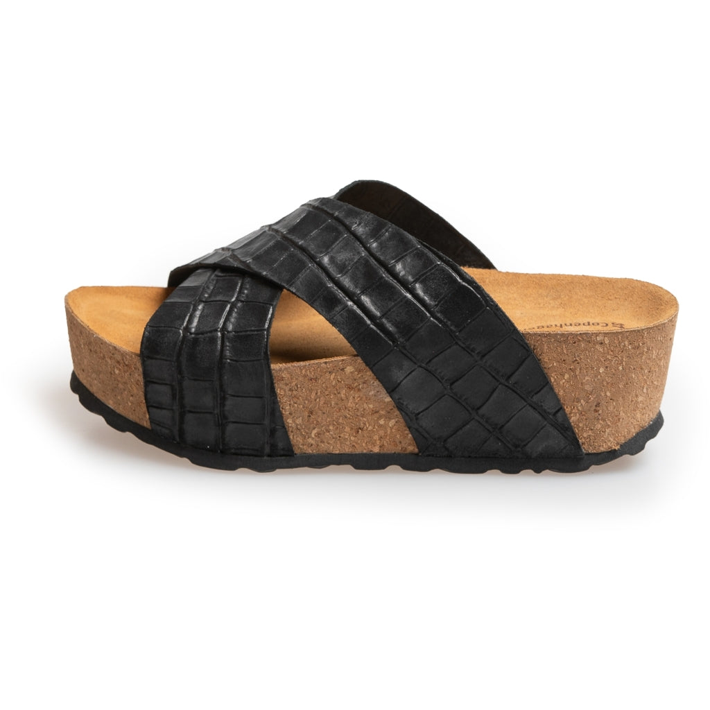 COPENHAGEN SHOES COCO Keilsandalen 0001 BLACK