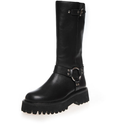 COPENHAGEN SHOES COME ROCK ME LEATHER Long boot 0001 BLACK