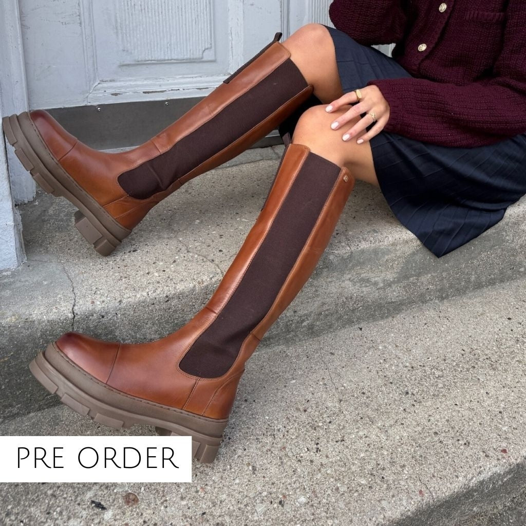 COPENHAGEN SHOES FOLLOW ME Long boot 0241 COGNAC