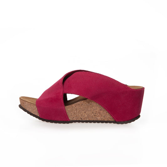 COPENHAGEN SHOES FRANCES 23 Suede Keilsandalen 2825 PINK PURPLE