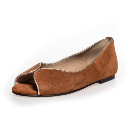 COPENHAGEN SHOES LIKE A MELODY - SUEDE Ballerinas 0241 COGNAC