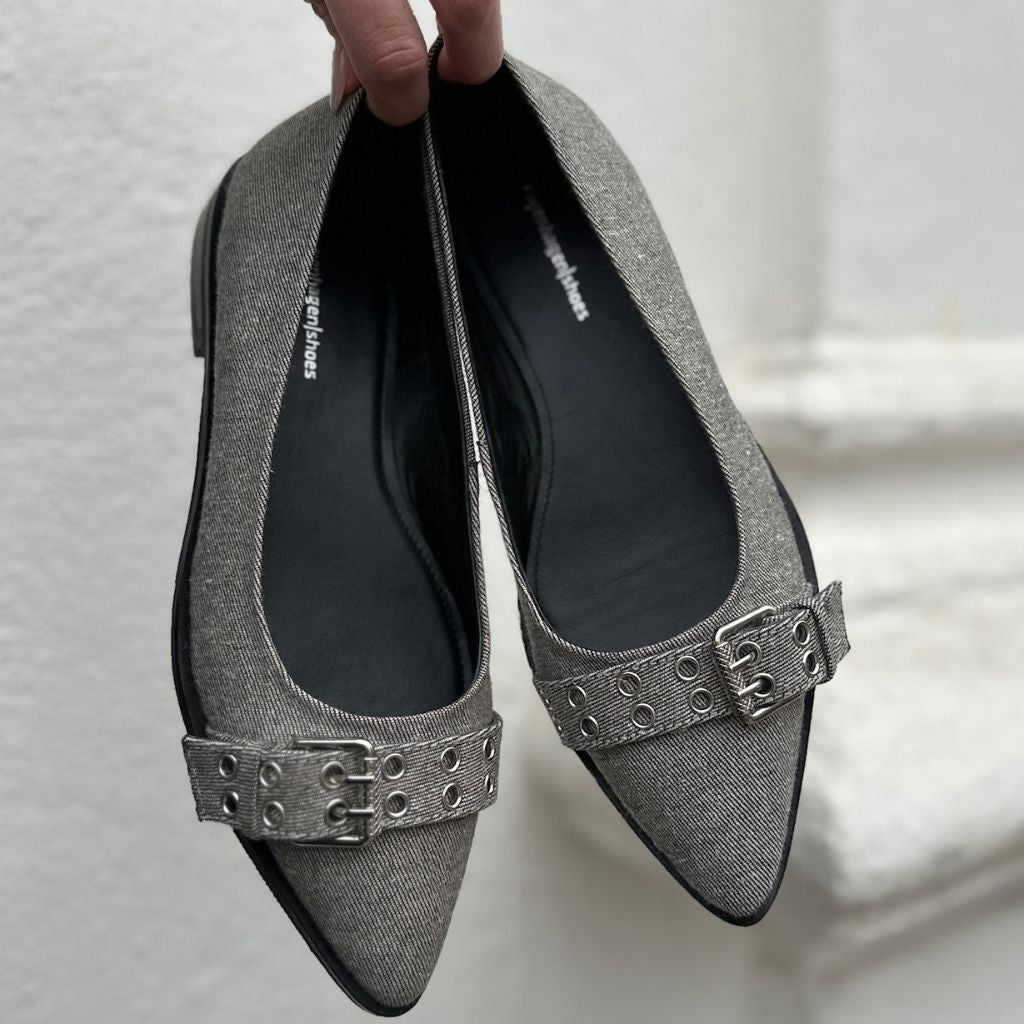 COPENHAGEN SHOES LIKE A MOVE-DENIM Ballerinas 0741 GREY DENIM