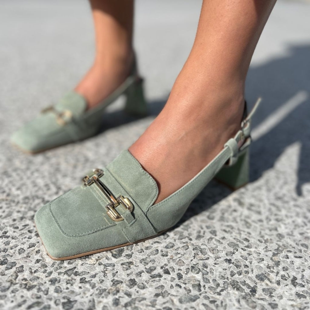 COPENHAGEN SHOES LIKE YOU - SUEDE Stilettos 0021 GREEN FOG