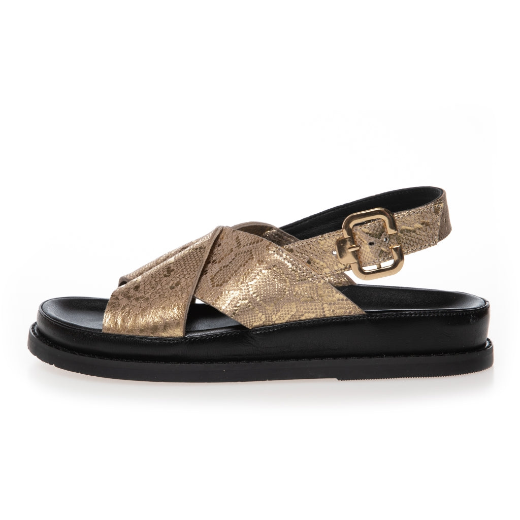 COPENHAGEN SHOES NEW STRONGER - GOLD PRINT Sandalen 0051 GOLD