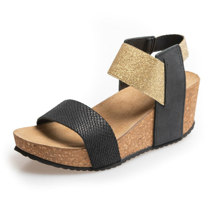 COPENHAGEN SHOES THE NEW DANIELA Keilsandalen 258 GOLD BLACK